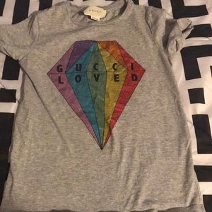 Girl Gucci shirt with long Gucci socks